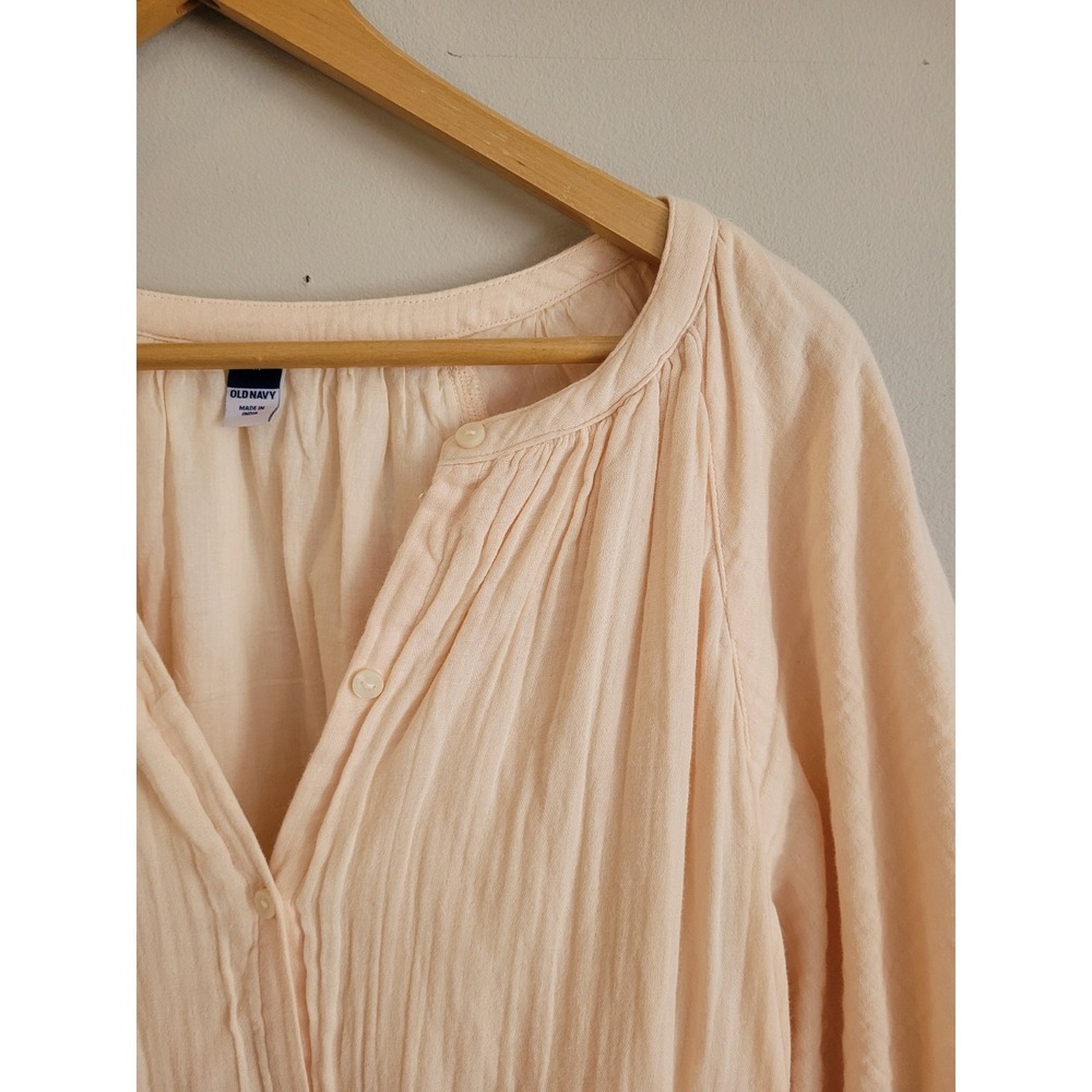 NWT 100% Peach Cotton beautiful flowy boho style summer dress with lining Size M - Picture 2 of 6